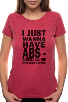 Tricou dama, ABS, 100% Bumbac, P319, Rosu Bordeaux Tricou dama, ABS, 100% Bumbac, P319, Rosu Bordeaux