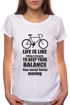 Tricou dama, Balance, 100% Bumbac, R335, Alb Tricou dama, Balance, 100% Bumbac, R335, Alb