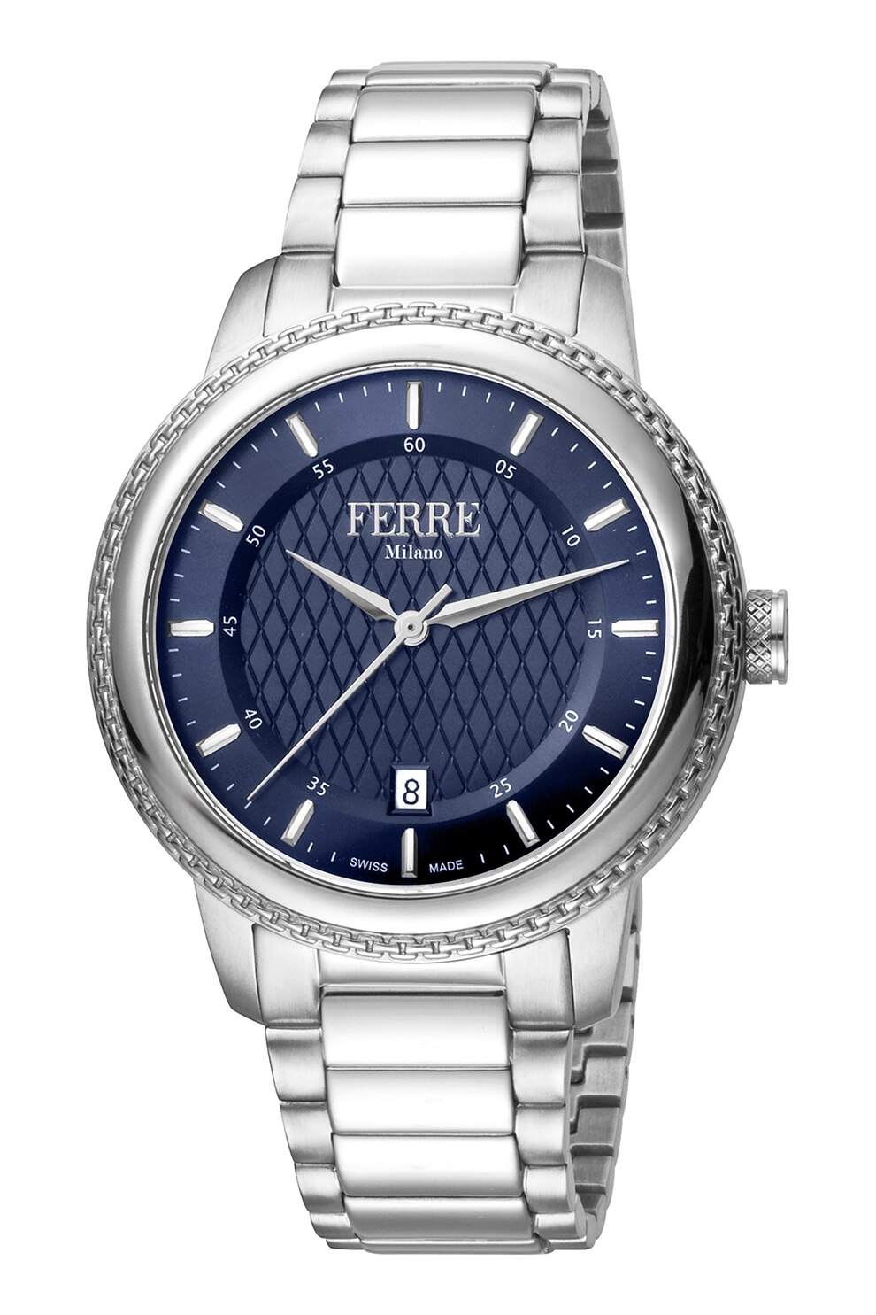 Ferre Milano, Ceas quartz de otel inoxidabil, Argintiu