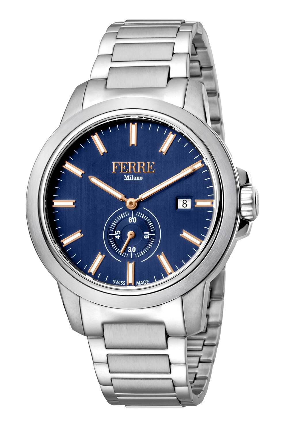 Ferre Milano, Ceas quartz de otel inoxidabil, Argintiu