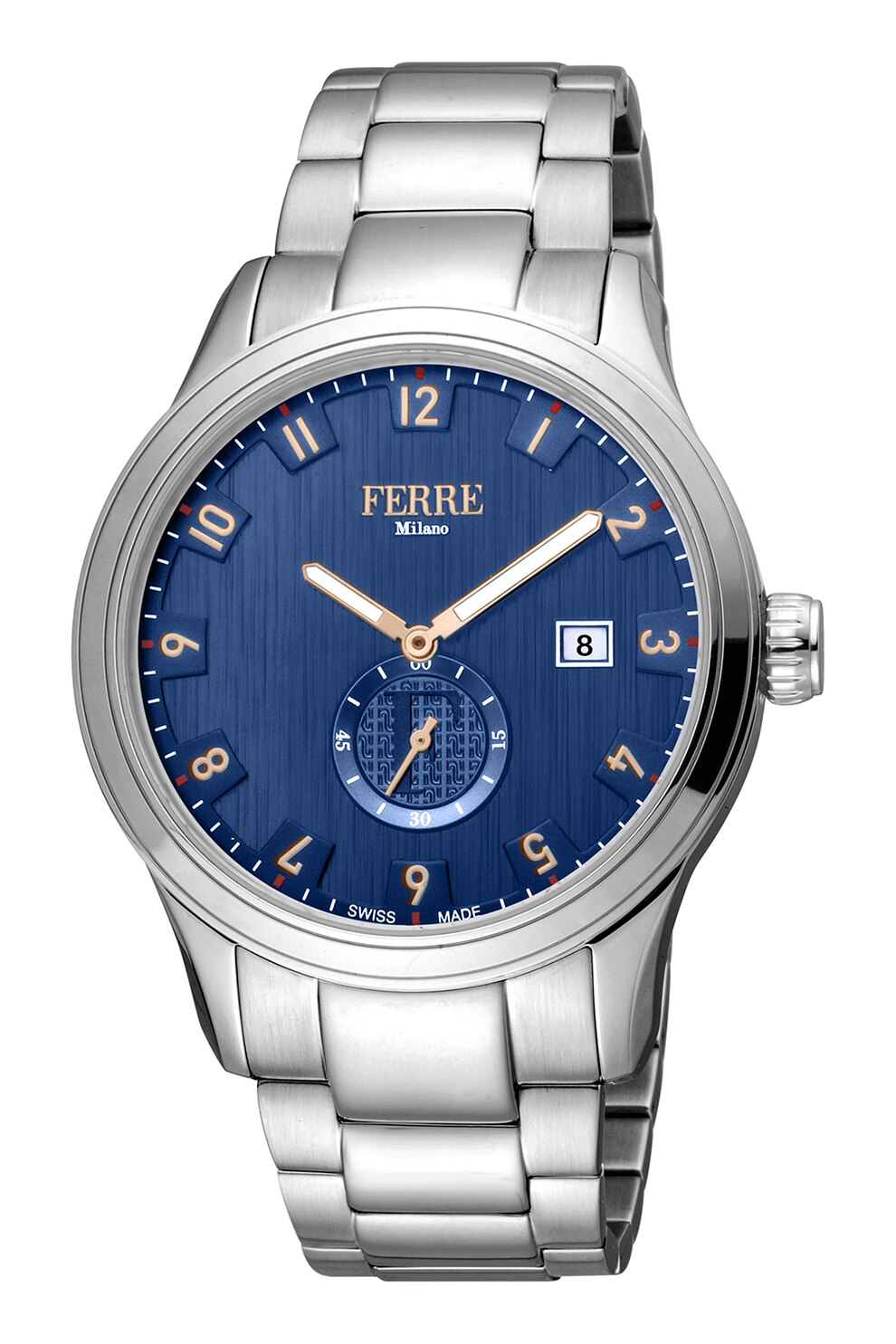 Ferre Milano, Ceas de otel inoxidabil, Argintiu