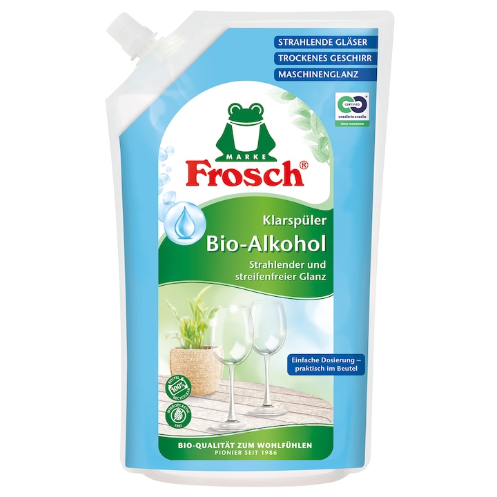 Solutie de clatire ecologica pentru masina de spalat vase Frosch, 750 ml