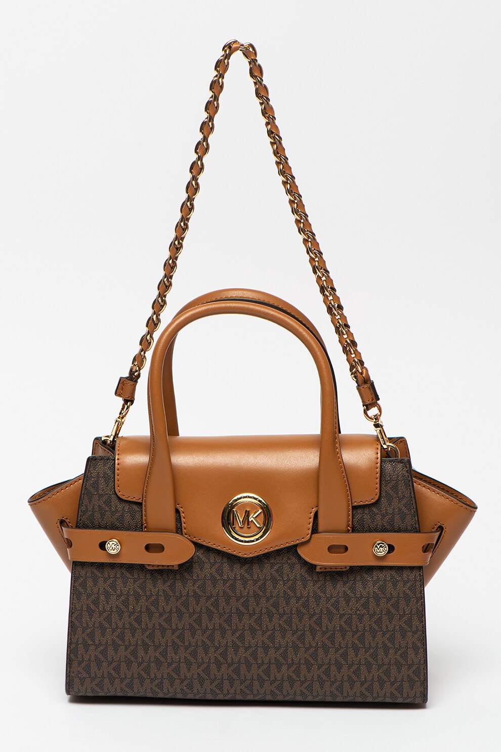 Michael Kors, Geanta de umar cu model monograma, Maro inchis/Maro scortisoara