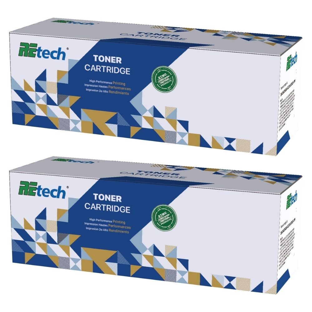 Pachet Cartus Toner Retech Compatibil Brother 2x TN2120 Negru 5200 pagini