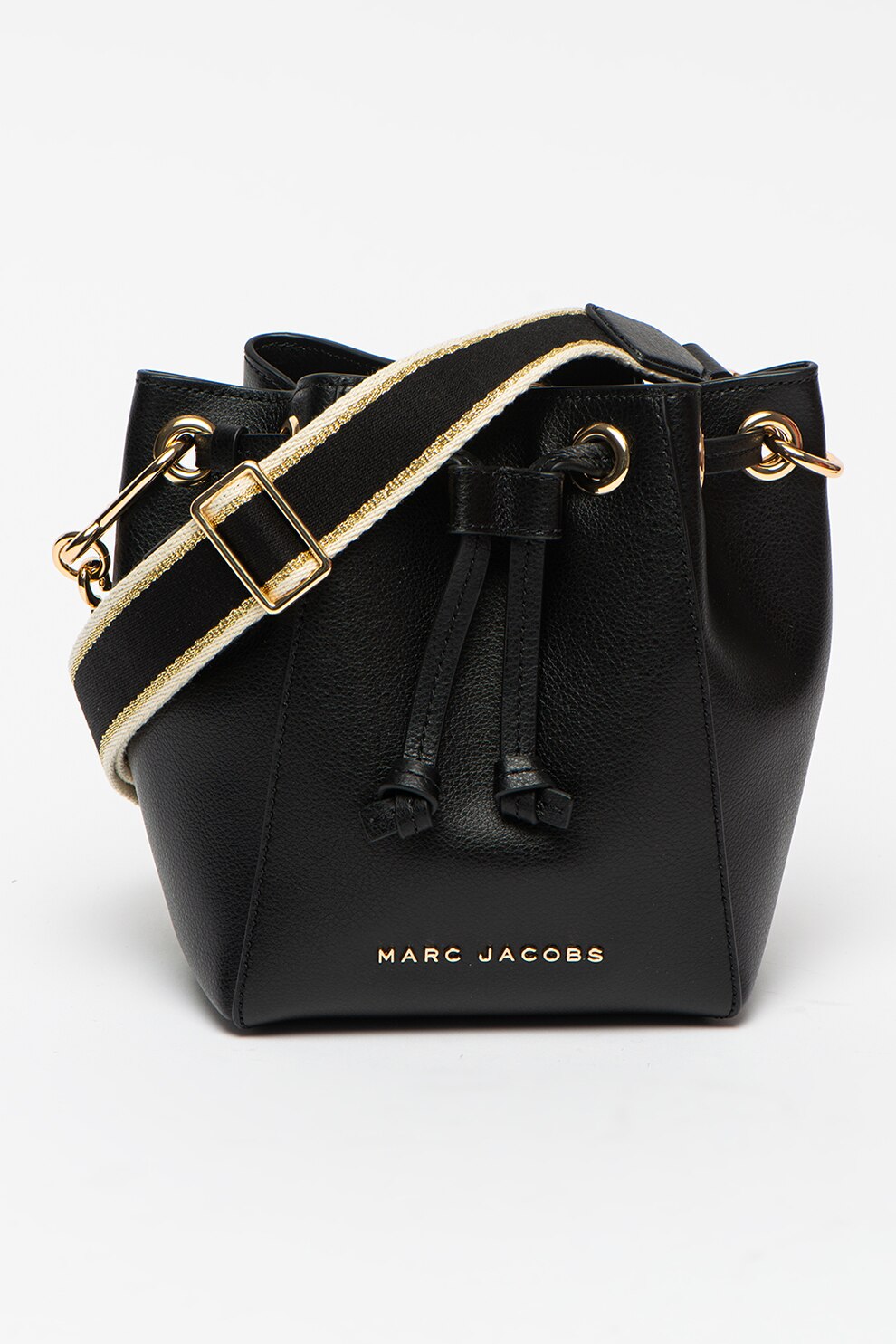 Marc Jacobs, Geanta bucket de piele, Negru/Auriu
