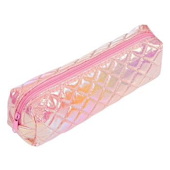 Penar Zola® holografic pentru fete, 20,5x5x5,5 cm, model cu fermoar roz Penar Zola® holografic pentru fete, 20,5x5x5,5 cm, model cu fermoar roz