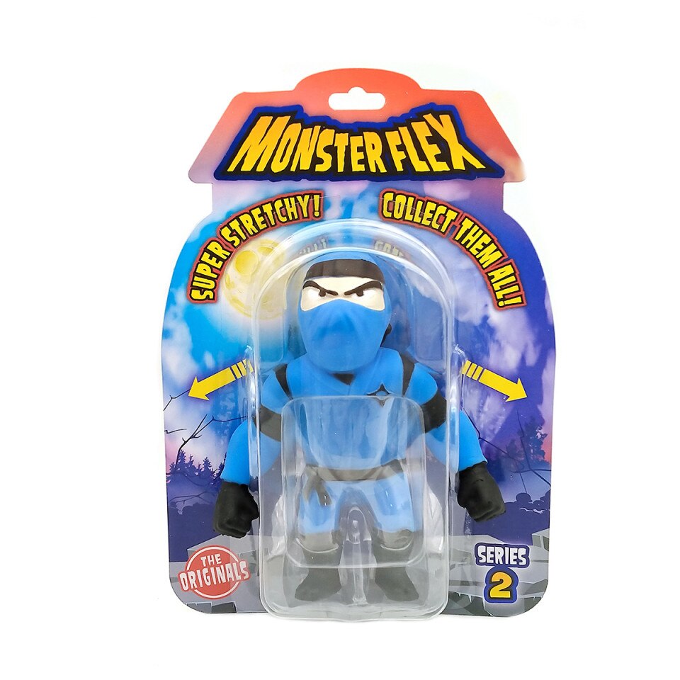 Figurina flexibila Monster Flex, S2, Blue Ninja