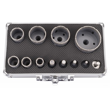 Set 12 piese freze diamantate si adaptor Powermat M14/HEX Set 12 piese freze diamantate si adaptor Powermat M14/HEX