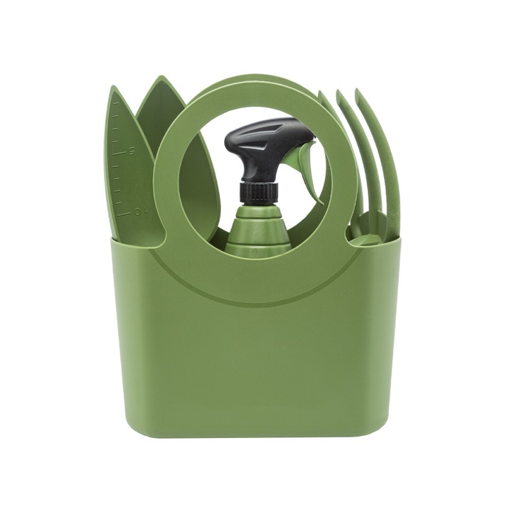 Epoca HABITAT növényápoló eszköz készlet, 5 db, ellenálló műanyag, olivazöld