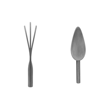 Set 2 piese TERRACE Epoca, plantator si cultivator, plastic rezistent, Smoke Set 2 piese TERRACE Epoca, plantator si cultivator, plastic rezistent, Smoke