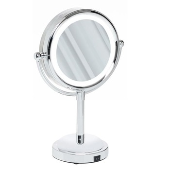 Oglinda cosmetica Felis, Marire 3x, Iluminare cu LED, Diametru 11,5 cm. Oglinda cosmetica Felis, Marire 3x, Iluminare cu LED, Diametru 11,5 cm.