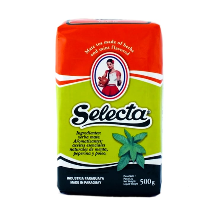Selecta Tea, Menta Peperina Poleo, Yerba Mate, Menta, 0.5 kg