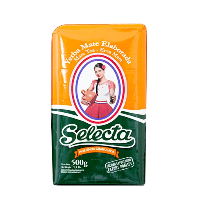 Selecta Tea, Elaborada Con Palo Tradicional, Yerba Mate, Gyógynövényes, 0.5 kg