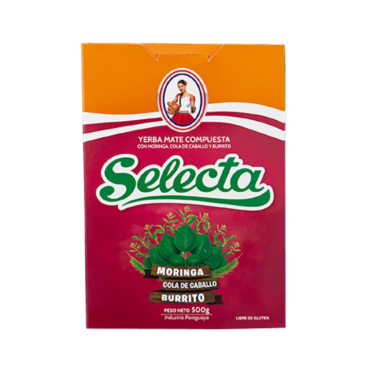 Selecta Tea, Moringa, Yerba Mate, Gyógynövényes, 0.5 kg