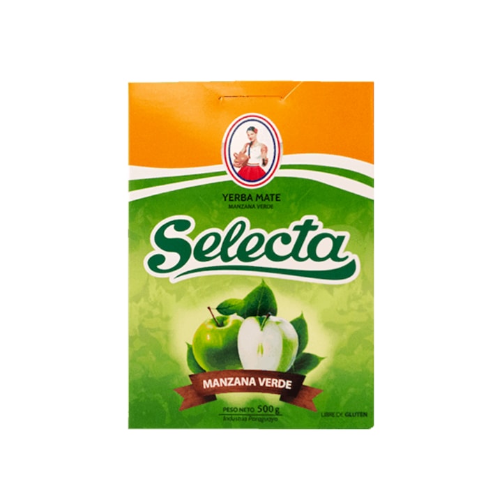 Selecta Tea, Manzana Verde, Yerba Mate, Gyógynövényes, 0.5 kg