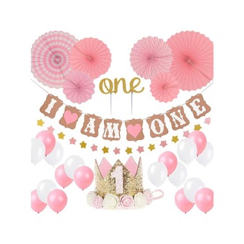 Set 30 baloane si accesorii pentru petrecere, aniversare i am one - 1 ani Set 30 baloane si accesorii pentru petrecere, aniversare i am one - 1 ani