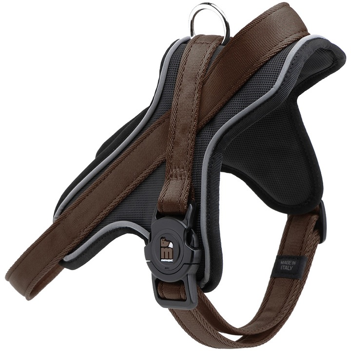 Ham smart cu cip NFC MyFamily MEMOPET, marime ML maro