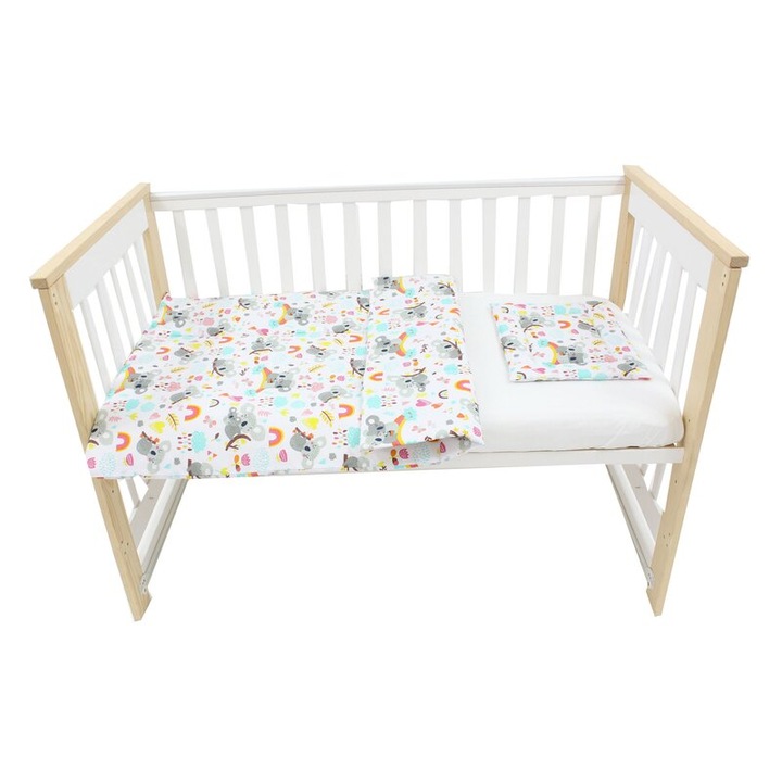 Lenjerie 3 piese, Prichindel, Ursulet Koala,120x60cm