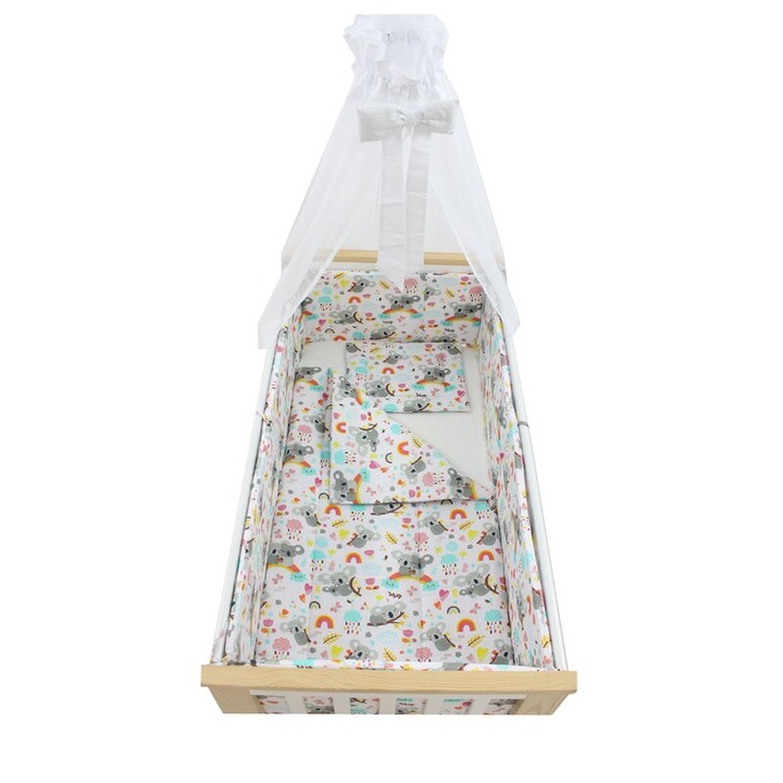 Lenjerie 6 piese, Prichindel, Ursulet Koala,120x60cm