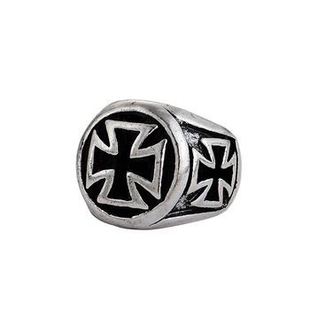 Inel barbati Nevermore®, Cruce , look rock-punk, Marimea 13 Inel barbati Nevermore®, Cruce , look rock-punk, Marimea 13