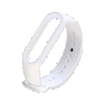 Curea alba din silicon compatibila cu Xiaomi Mi Band 5 Curea alba din silicon compatibila cu Xiaomi Mi Band 5