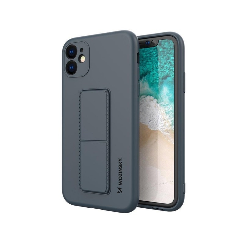 Husa Spate Wozinsky Compatibila Cu iPhone 7 / 8 / Se 2 ( 2020 ), Cu Stand Metalic Pe Spate, Protectie La Camera - Navy Albastru
