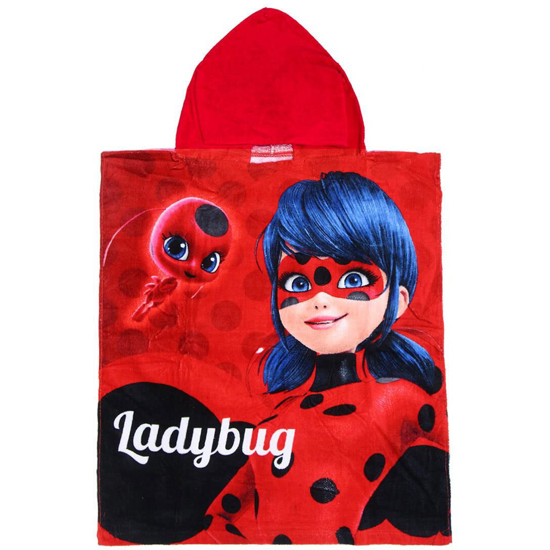 Prosop Poncho Miraculous Ladybug rosu 50 x 115 cm