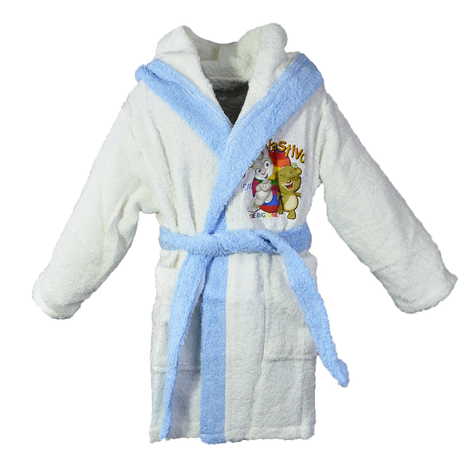 Halat de baie pentru baieti Mini Junior BBW-44, Albastru 98-104 cm