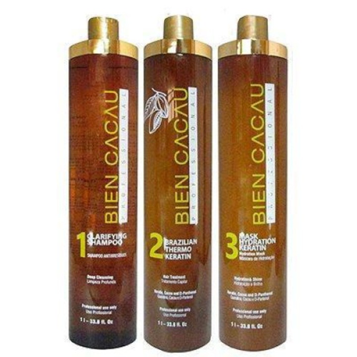 Tratament pentru par, Keratin Smoothing System Set, Bien Cacau, 3L