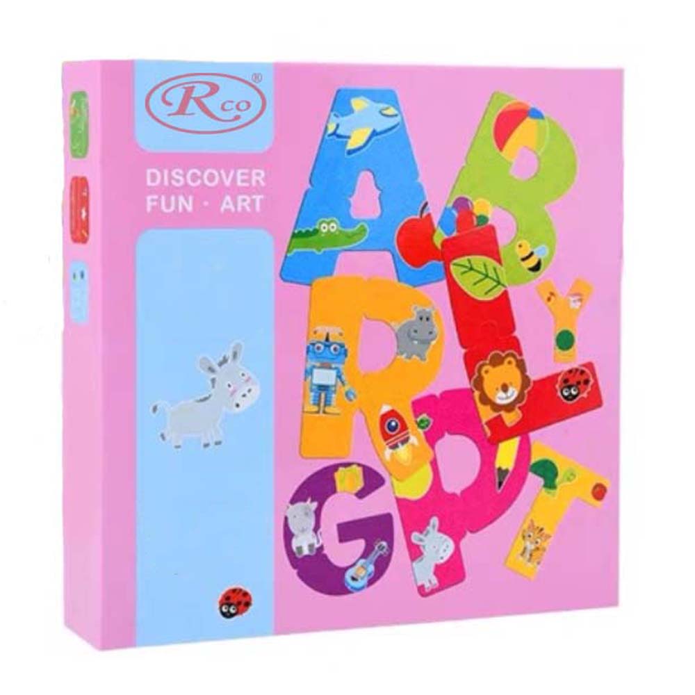 Puzzle litere amuzante cu 2 piese, 40 piese, WD2061 RCO®