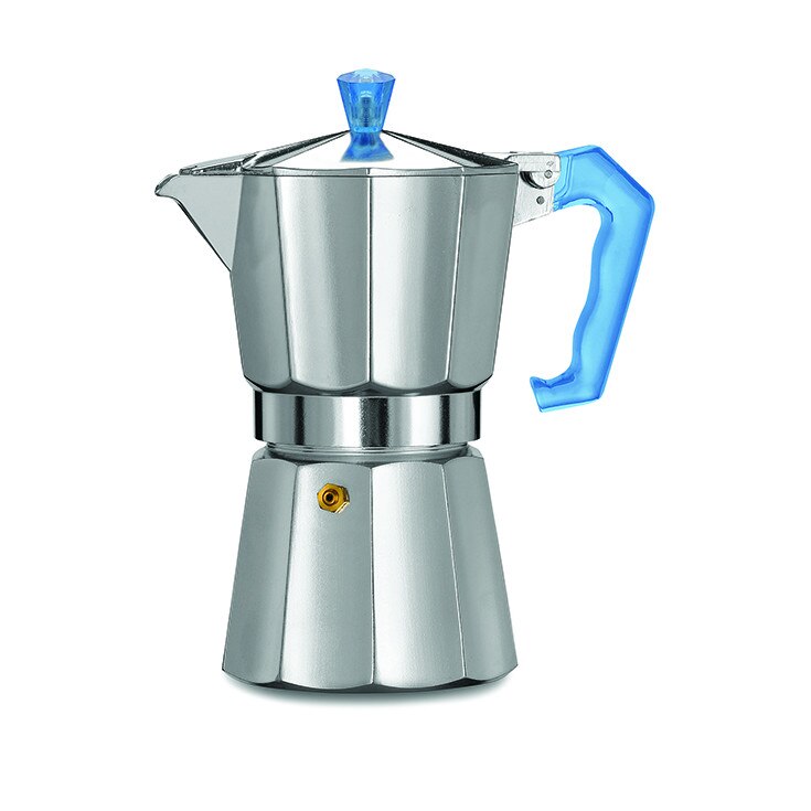 Espressor moka 6P ItalExpress Pezzetti maner Albastru, aluminiu, 6 cesti