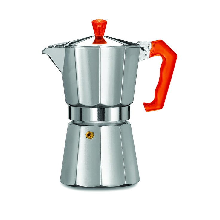 Espressor moka 6P ItalExpress Pezzetti maner Rosu, aluminiu, 6 cesti