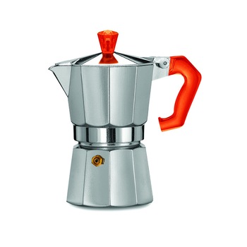 Espressor moka 3P ItalExpress Pezzetti maner Rosu, aluminiu, 3 cesti Espressor moka 3P ItalExpress Pezzetti maner Rosu, aluminiu, 3 cesti