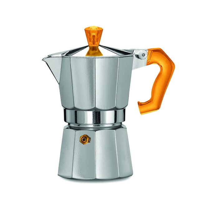 Espressor moka 3P ItalExpress Pezzetti maner Portocaliu, aluminiu, 3 cesti