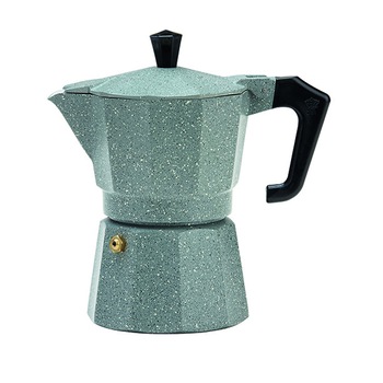 Espressor moka 3P ItalExpress Pezzetti Culoarea Pietrei, aluminiu, 3 cesti Espressor moka 3P ItalExpress Pezzetti Culoarea Pietrei, aluminiu, 3 cesti