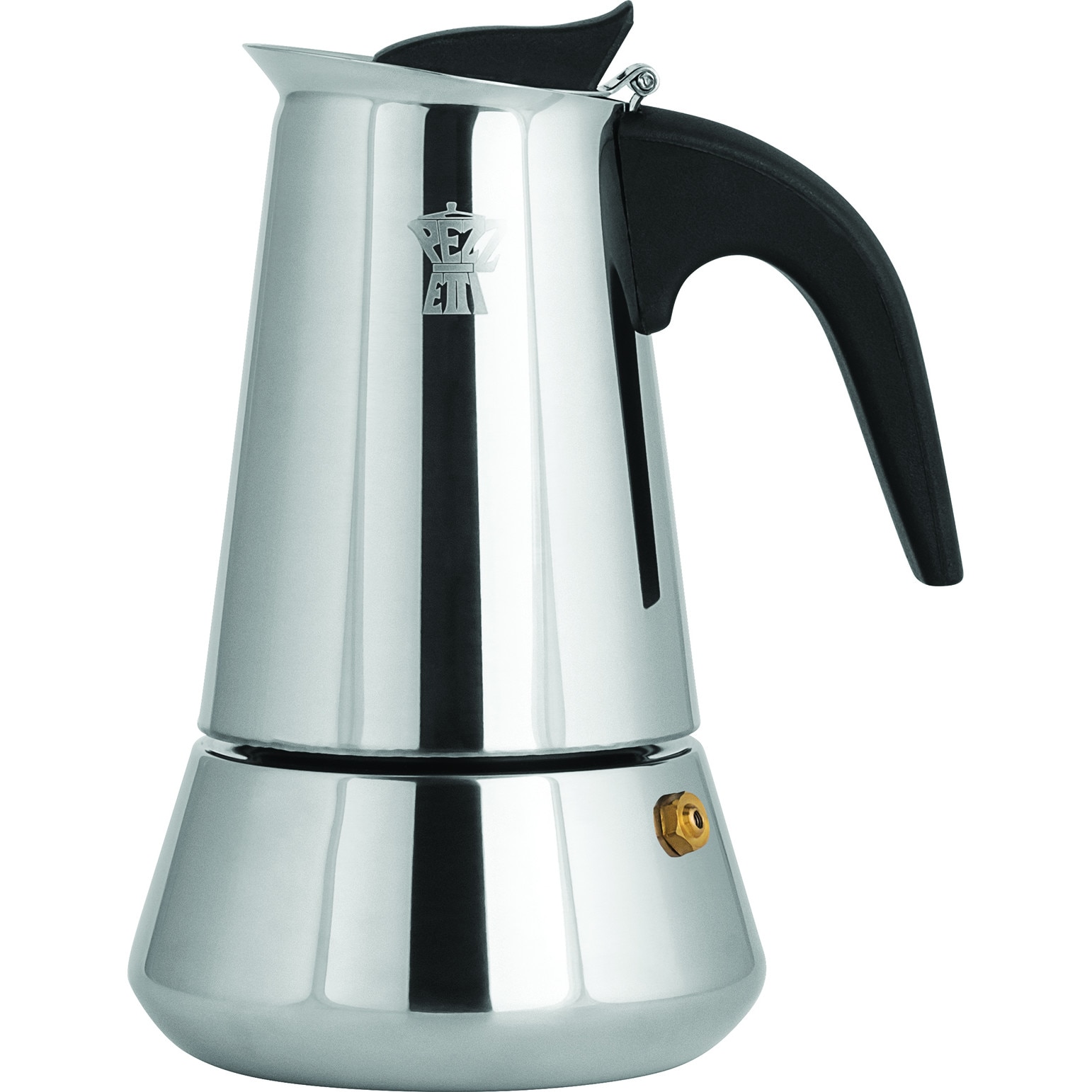 Espressor moka 2P SteelExpress Pezzetti, Inox, 2 cesti
