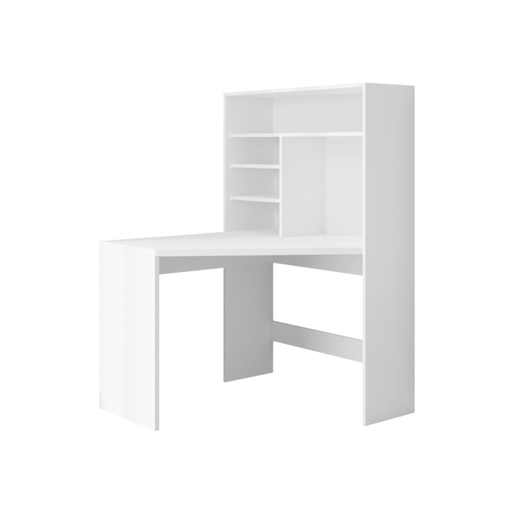 Birou Hatteria, MIRJAN24, alb, 98x141x101 cm