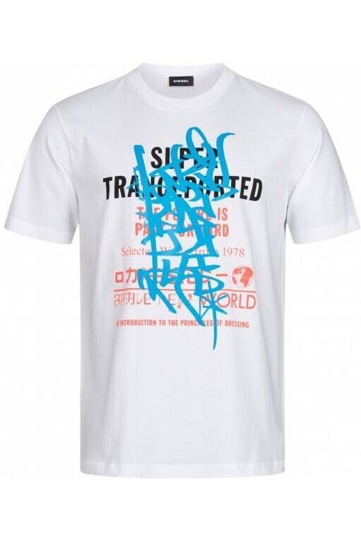 Tricou Barbati Diesel 00Snsu 00SNSU, Alb, M