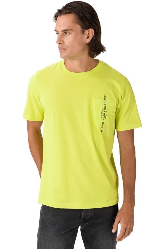Tricou Barbati Diesel 00Sh13 00SH13-OBASU-21H, Galben