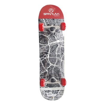 Skateboard, SPARTAN, Utop Board Skull City, 78 x 20 cm, artar rusesc, greutate maxima admisa 100 kg Skateboard, SPARTAN, Utop Board Skull City, 78 x 20 cm, artar rusesc, greutate maxima admisa 100 kg