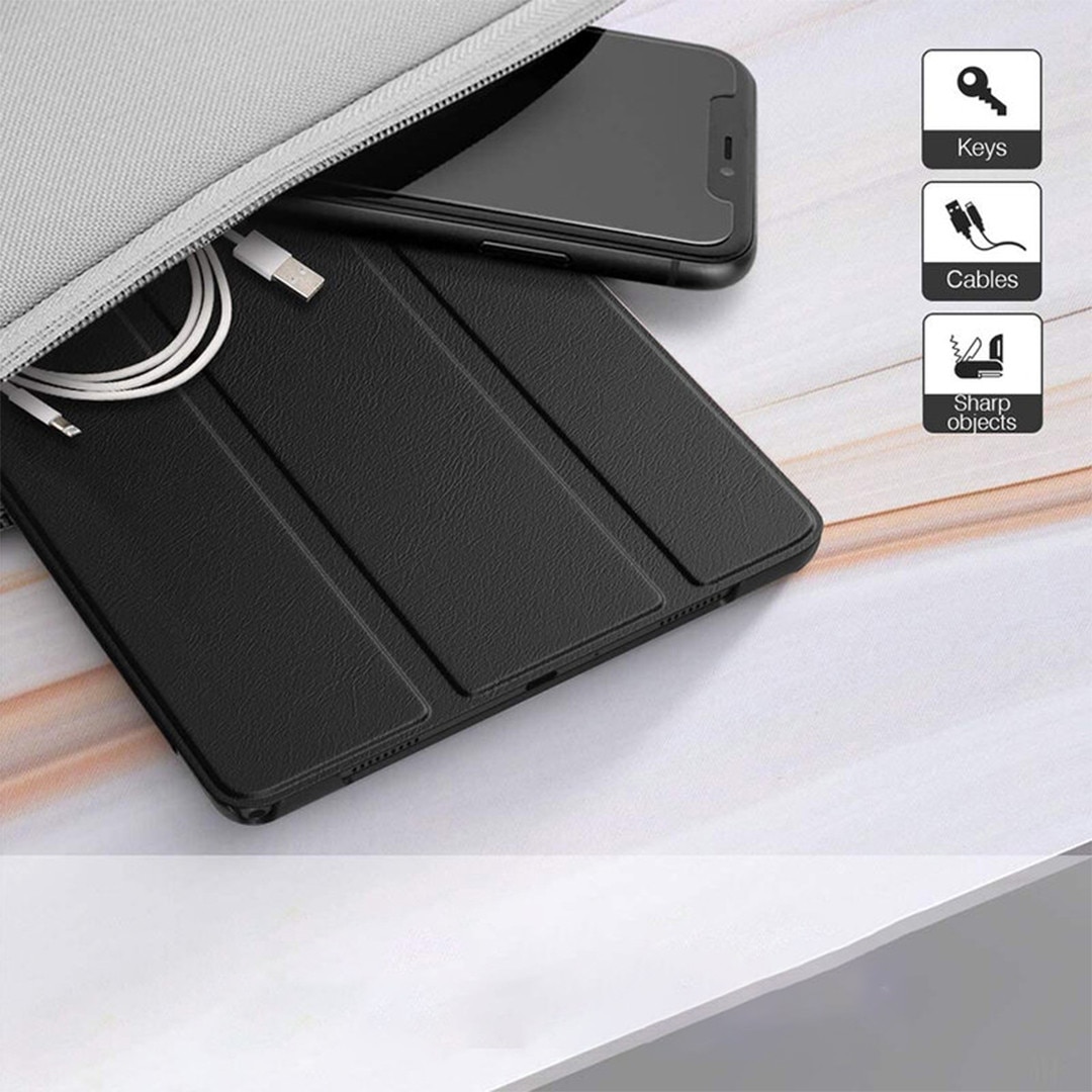 Husa tableta din piele pentru Samsung Galaxy Tab A7 Lite 8.7 inch T220 / T225 (2021), Protectie Completa, Functie de Stand, Negru