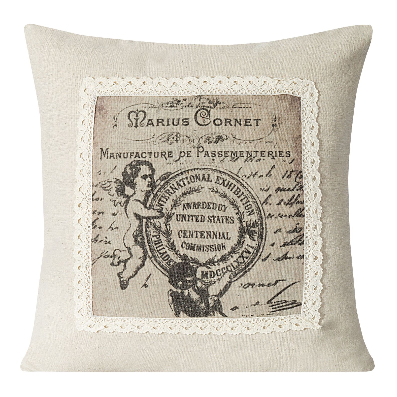 Fata de perna decorativa Eurofirany ANGEL1 40x40 Crem