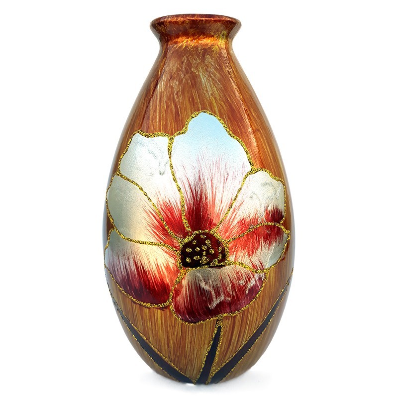 Set vaze din ceramica baza si flori cu sclipici - eMAG.ro