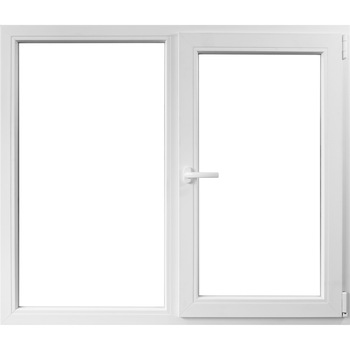Fereastra termopan, Aplast, PVC, 4 camere, 1360 mm x 1160 mm, Alb, deschidere pe dreapta Fereastra termopan, Aplast, PVC, 4 camere, 1360 mm x 1160 mm, Alb, deschidere pe dreapta