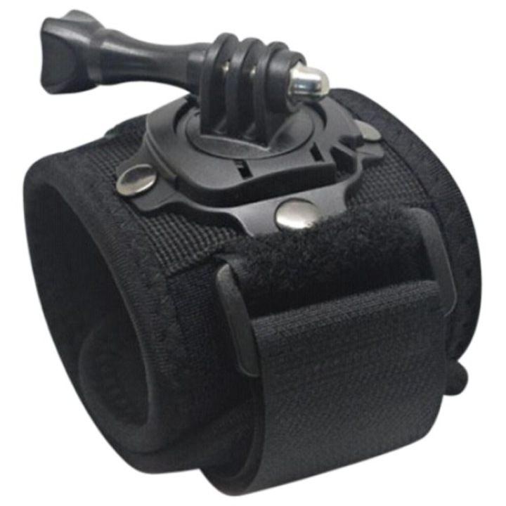 Suport de Mana 360 Grade pentru Camere Gopro Hero Session Mini Max, insta360 one X 1 2 3 4 5 Go, DJI Action 1 2 3 4 5 6, Universal, impreuna cu surub de fixare