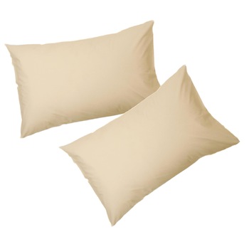 Set 2 fete de perna Aglika, 50x 70 cm, 100% bumbac, ecru Set 2 fete de perna Aglika, 50x 70 cm, 100% bumbac, ecru