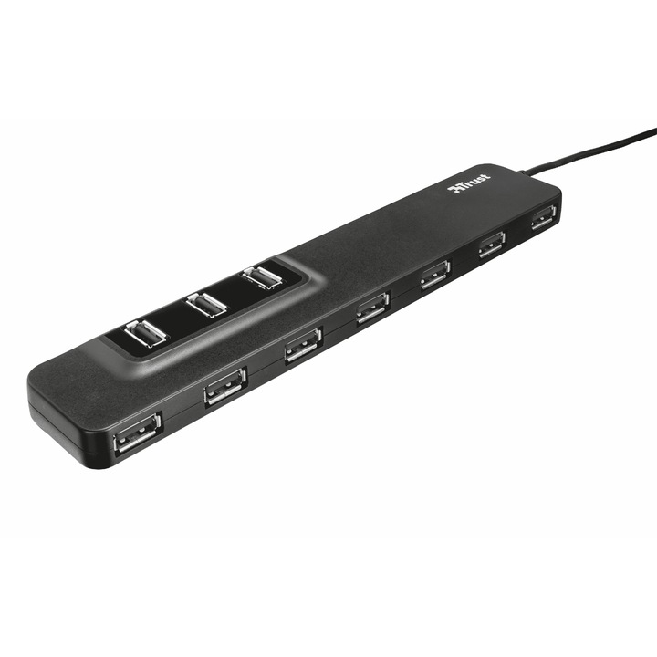 Хъб Trust Oila, 10 порта USB 2.0