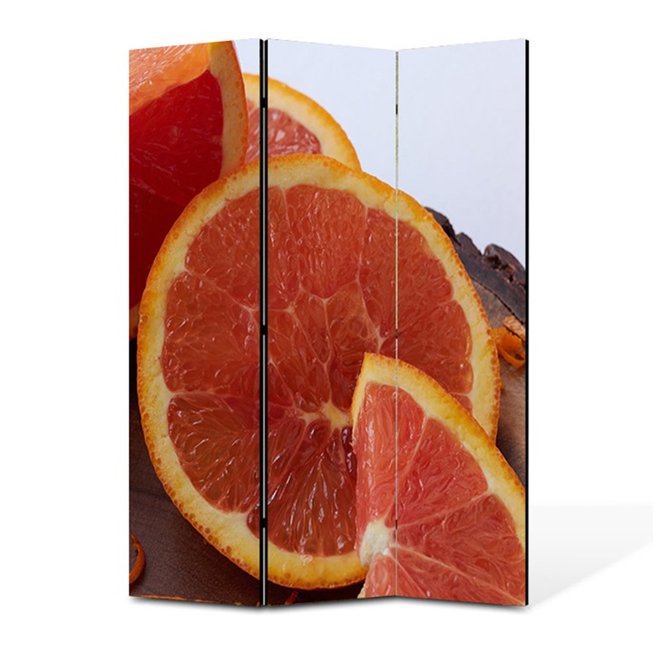 Paravan 3 piese Premium TrueColor, Art Star, Grefe aranjate, Culinar, Panza pe cadru de lemn, Decoratiuni Moderne pentru Casa, 3 Panouri de 35x150, 105 x 150 cm