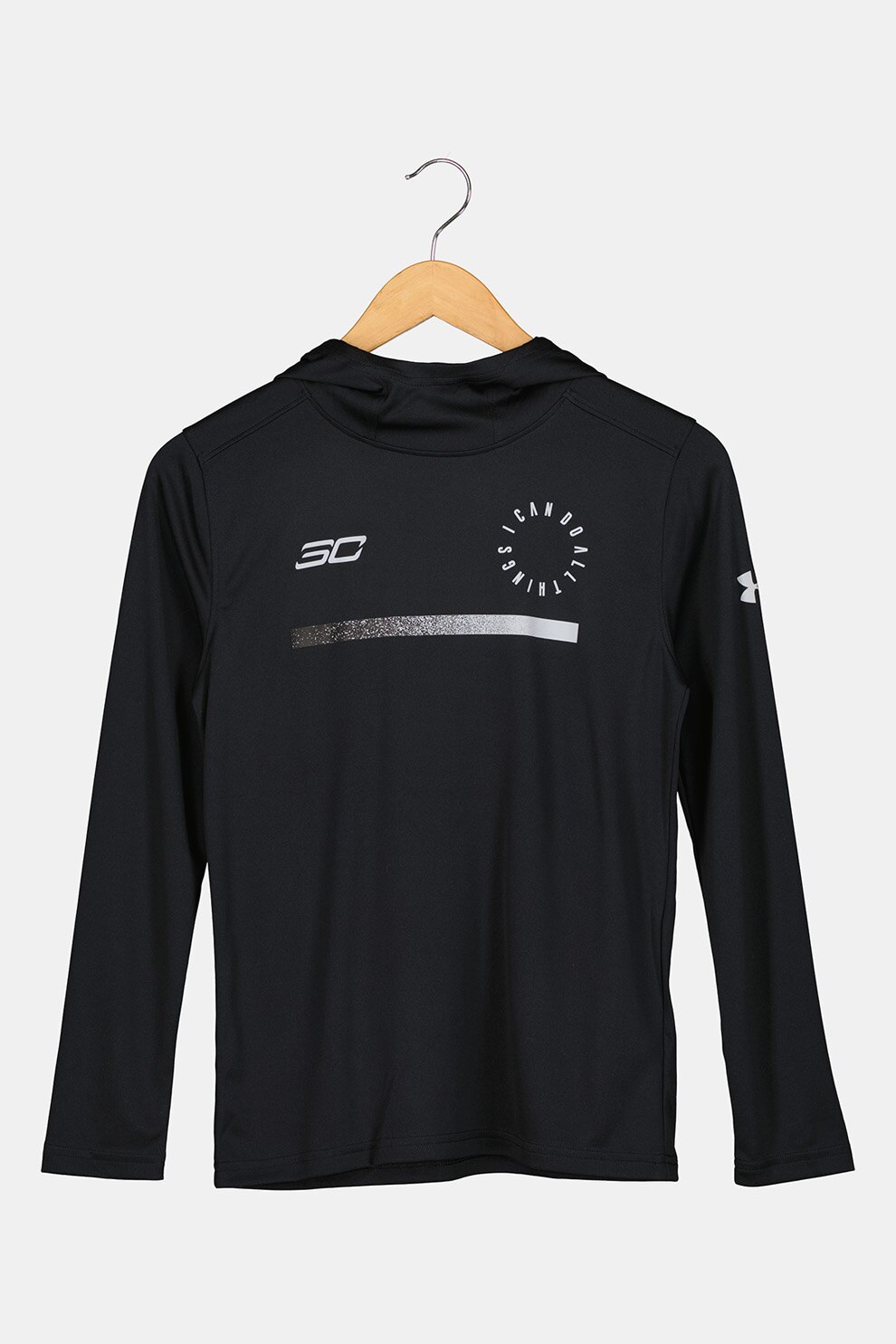 Under Armour, Hanorac lejer, pentru antrenament SC30 Shooting, Negru, 137-149 CM