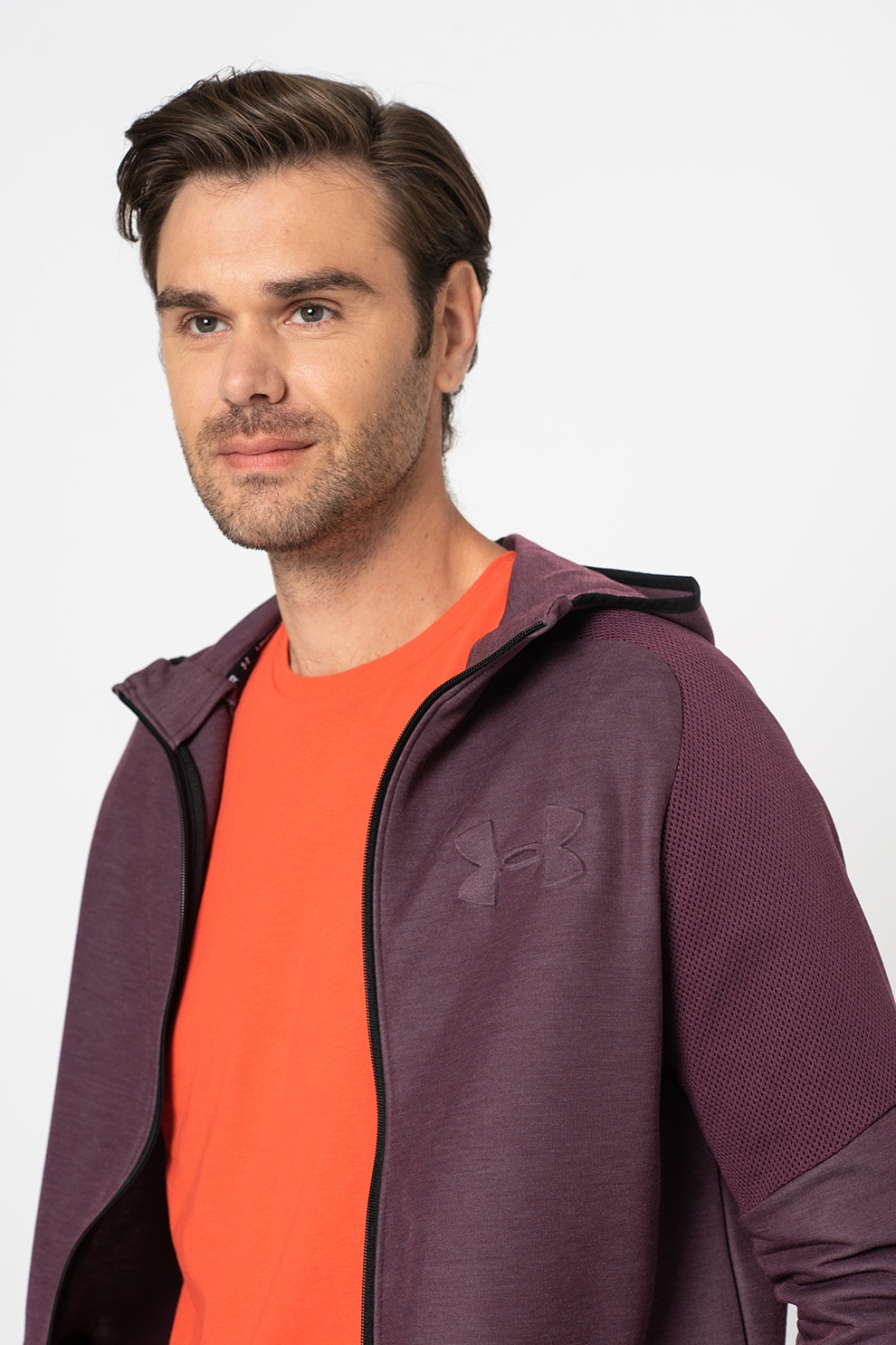 Under Armour, Jacheta cu gluga Unstoppable Move, Violet, M